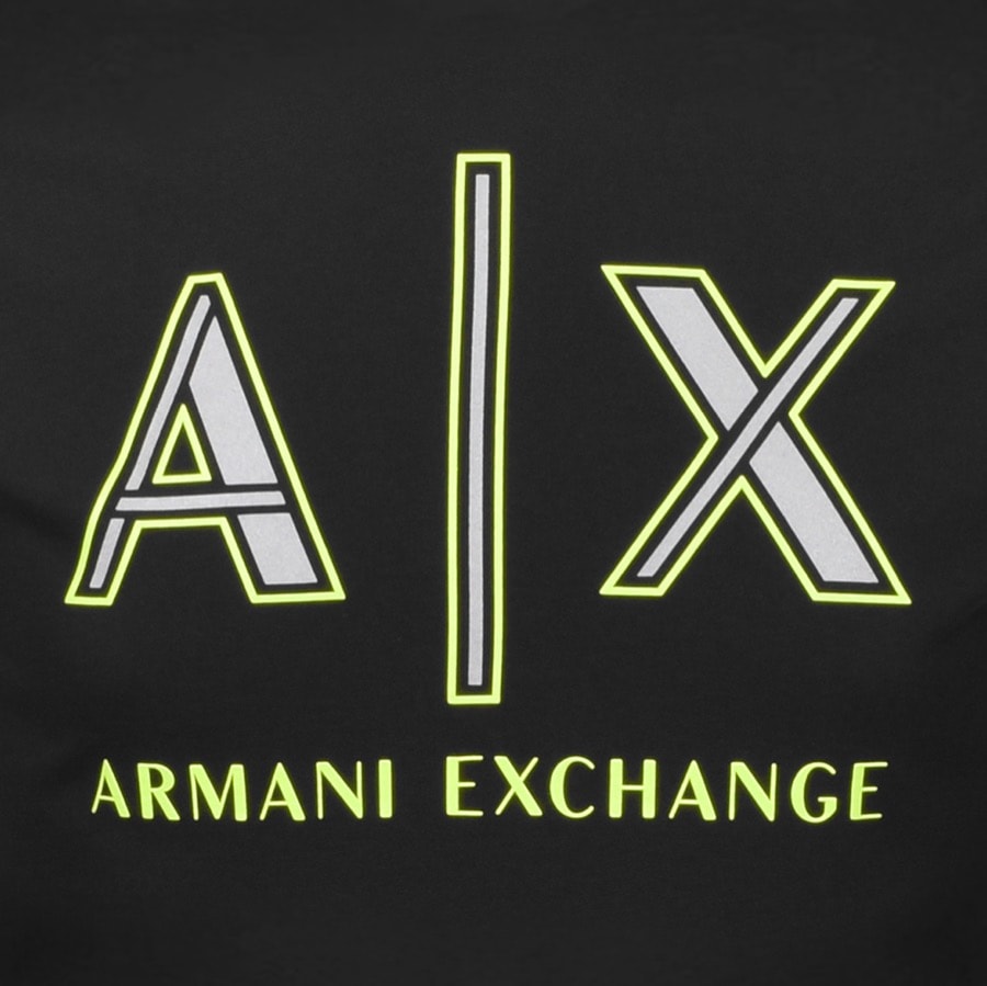 Alternative Image for ProductArmani Exchange Crew Neck Logo T Shirt Black3